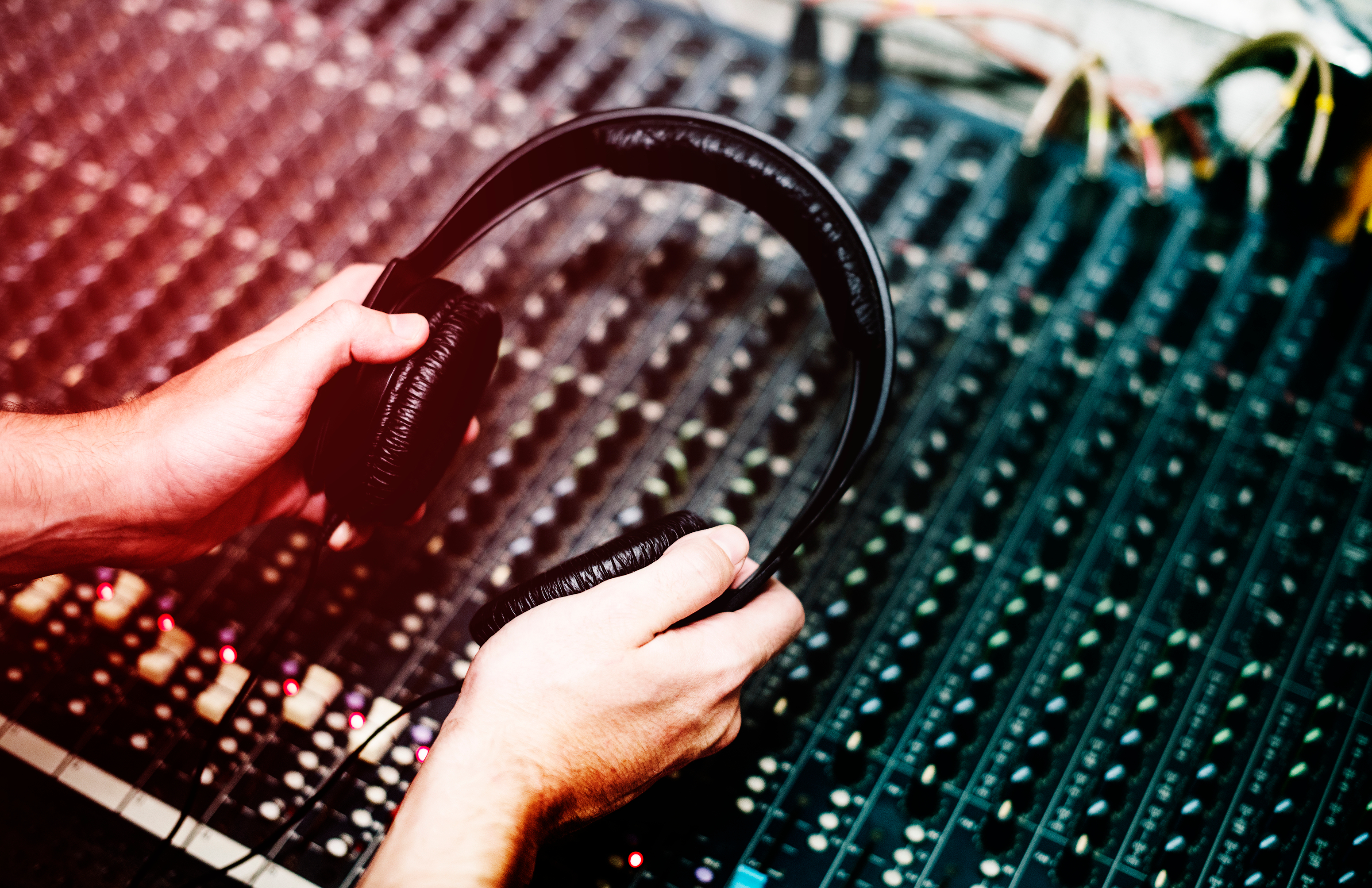 Consola de sonido en vivo
